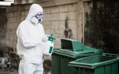 Pulizia e disinfezione dei bidoni dei rifiuti negli ambienti industriali